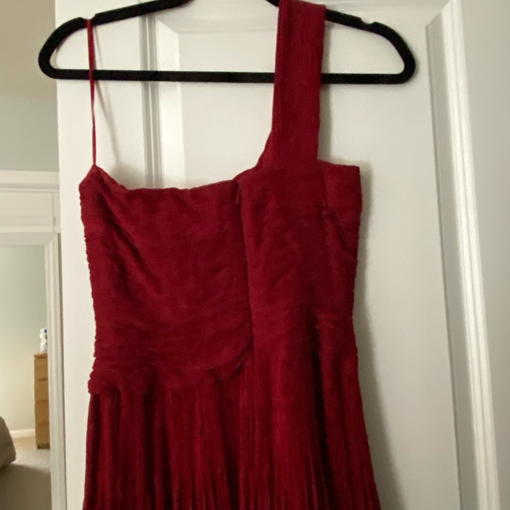 GORGEOUS Cranberry Crepe Formal Dress